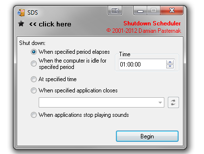SDS (Shutdown Scheduler) vypne počítač v nastavený čas