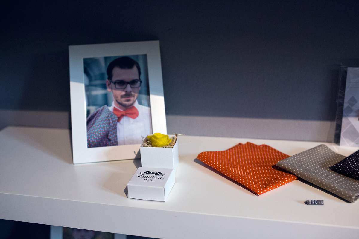 Krispol Store, první české motýlky. Showroom Mánesova 58, Praha.