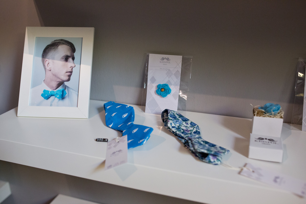 Krispol Store, první české motýlky. Showroom Mánesova 58, Praha.