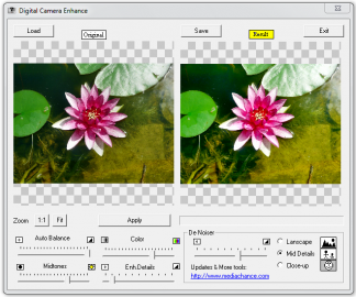 <p>Digital Camera Enhancer - původní obrázek je stále viditelný</p>