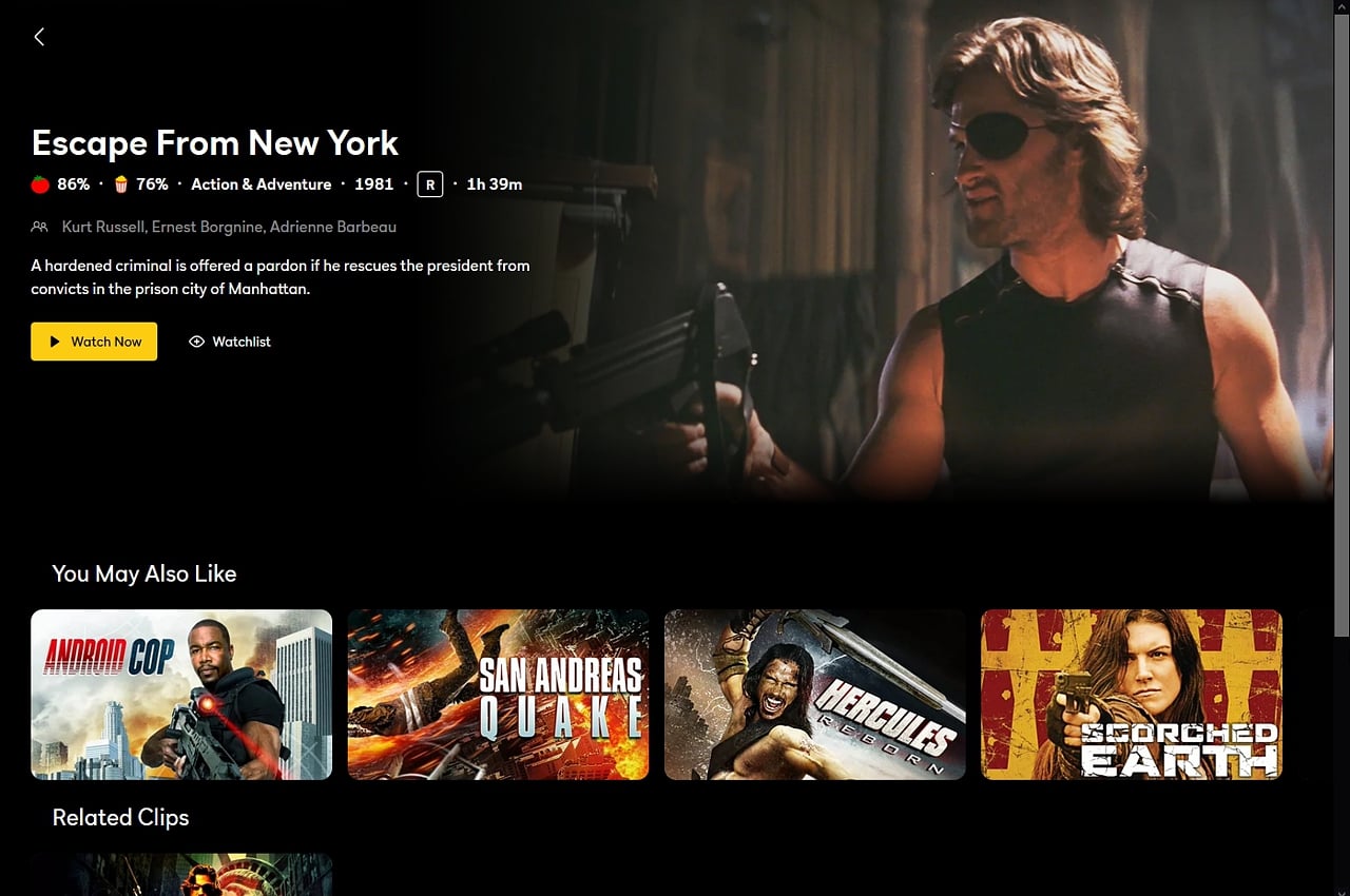 Peacock: filmový katalog