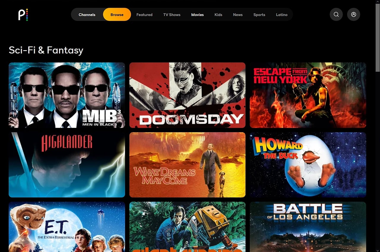 Peacock: filmový katalog