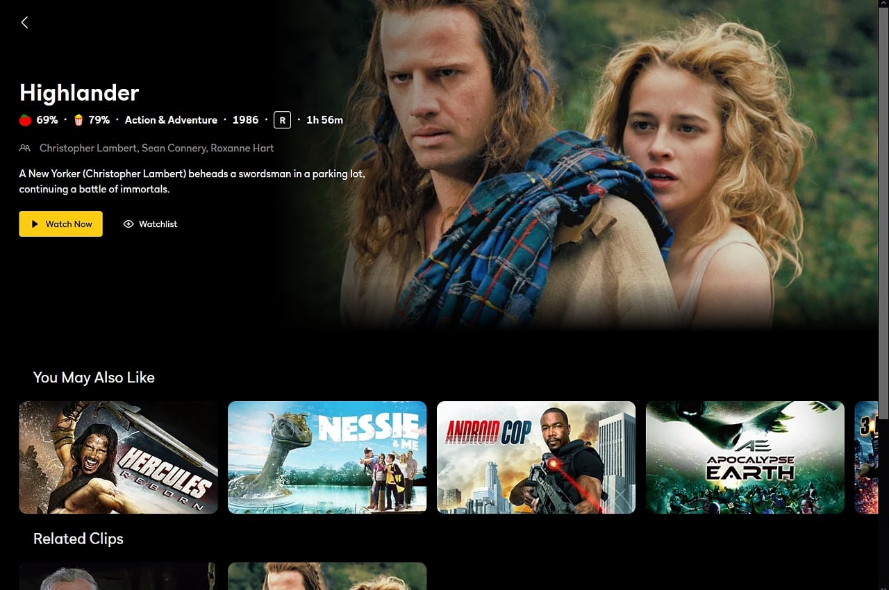 Peacock: filmový katalog