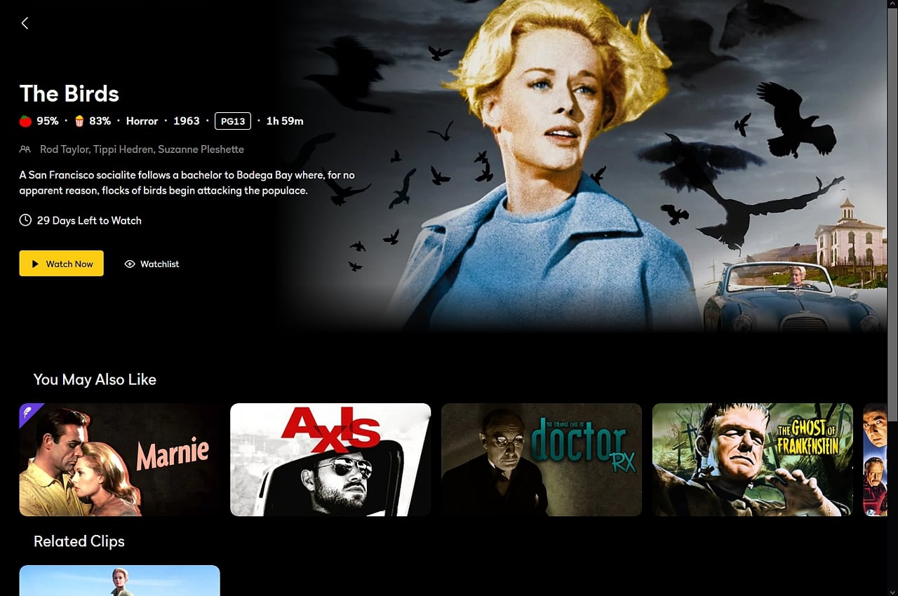 Peacock: filmový katalog