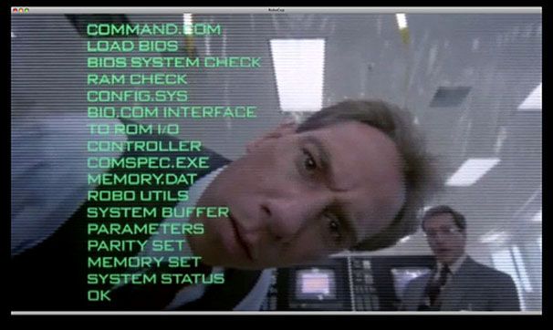 RoboCop bootuje MS-DOS, systém pro umělou inteligenci