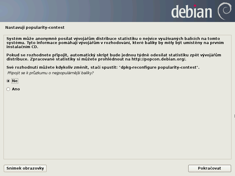 Debian 7.0 Wheezy grafická instalace