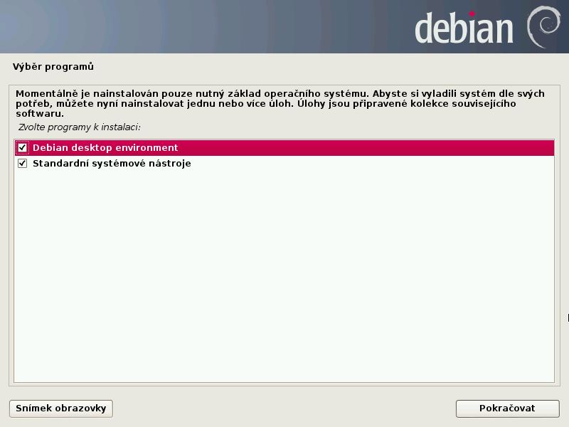Debian 7.0 Wheezy grafická instalace