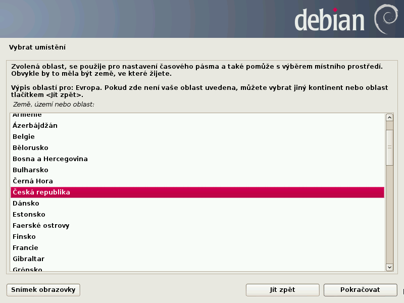 Debian 7.0 Wheezy grafická instalace