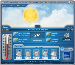 <p>My Free Weather - mnoho detailních informací nehledejte</p>