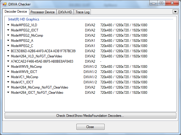 DXVA Checker