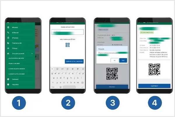 Přijetí zmocnění v mobilní aplikaci eRecept