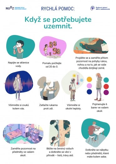 Karty nabízejí i zcela konkrétní rady, které tvoří drobné krůčky k tomu, jak si sám pomoci v některých situacích.