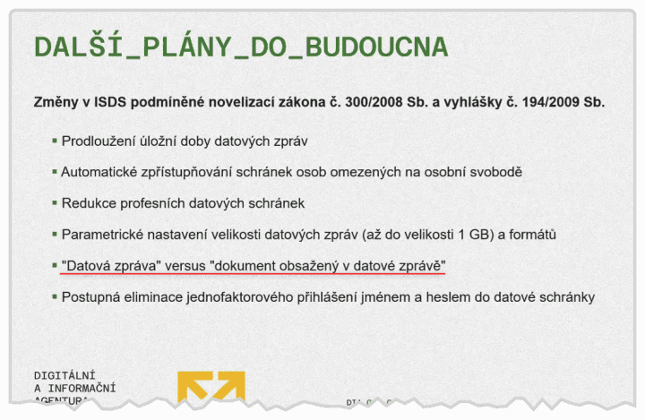 Autor: agentura DIA veřejná konzultace k datovým schránkám