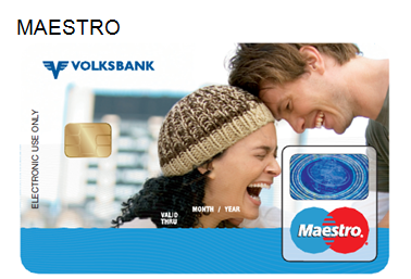 Platební karta Volksbank.