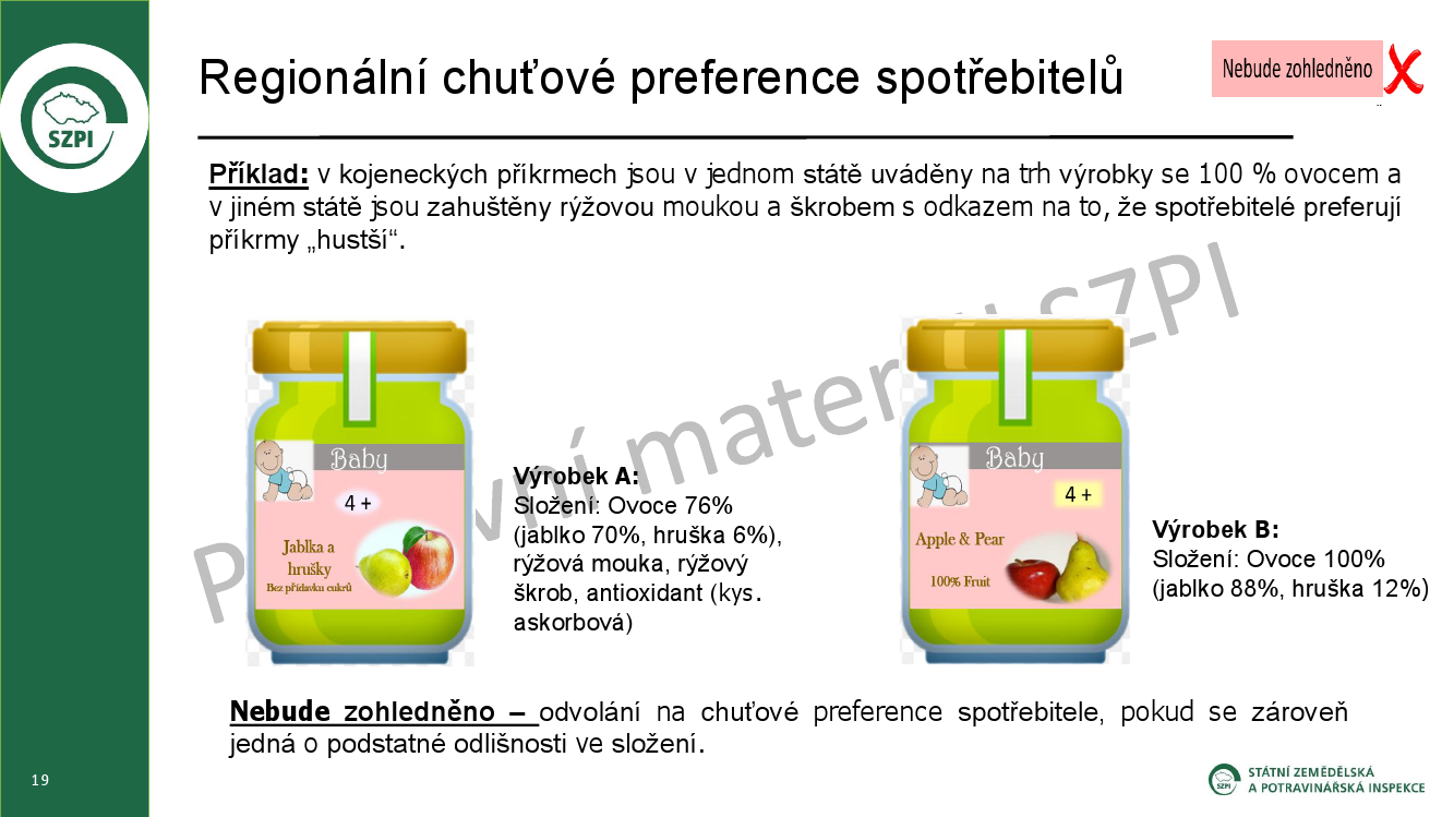 Základní principy kontroly dvojí kvality potravin