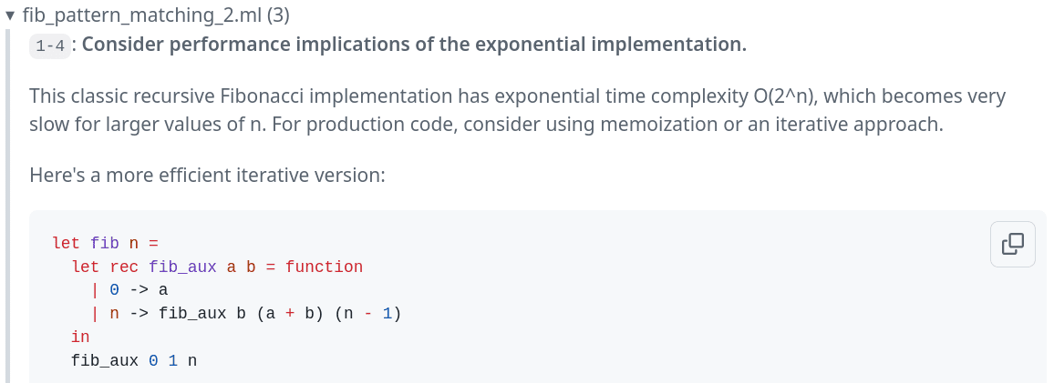 Výsledek analýzy programu vytvořeného v jazyce Standard ML