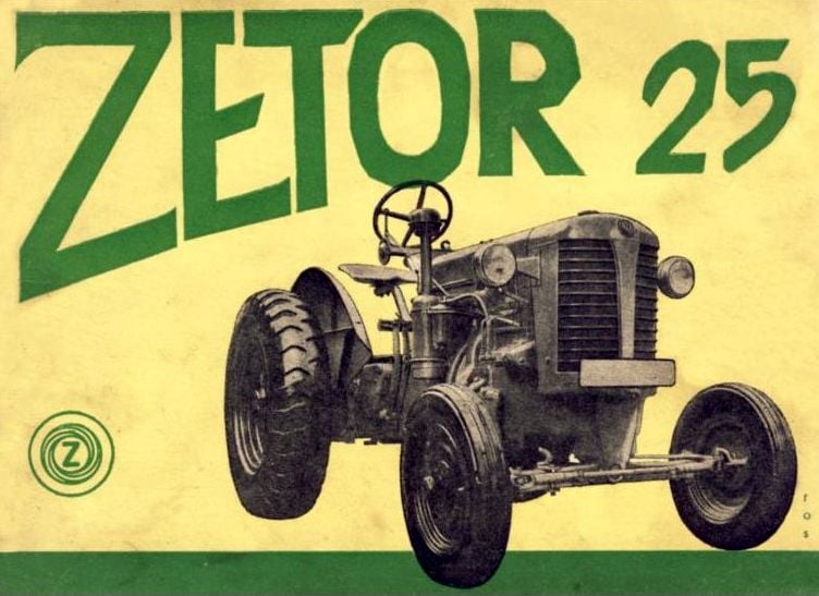 Barevná reklama na Zetor 25 mířila zejména do zahraničí. Český zákazník reklamu nepotřeboval – bral jakýkoliv počet traktorů, a ještě to nestačilo…