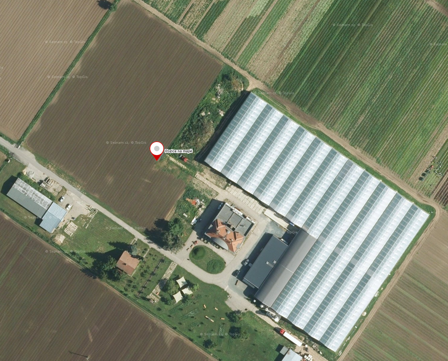 Středovlnný vysílač Brno – letecký pohled z roku 2021, bez stožáru