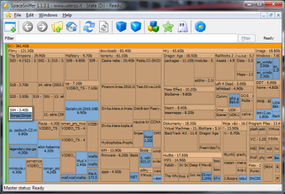 Pomocí SpaceSniffer najdete příčiny nedostatku místa na disku