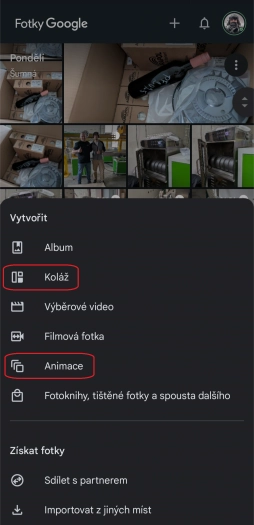 Tvorba koláží a animací