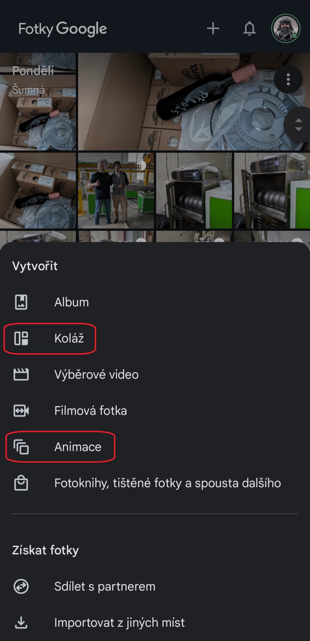 Tvorba koláží a animací