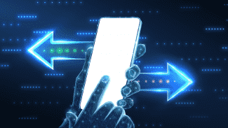 Digitální platba s dvěma šipkami