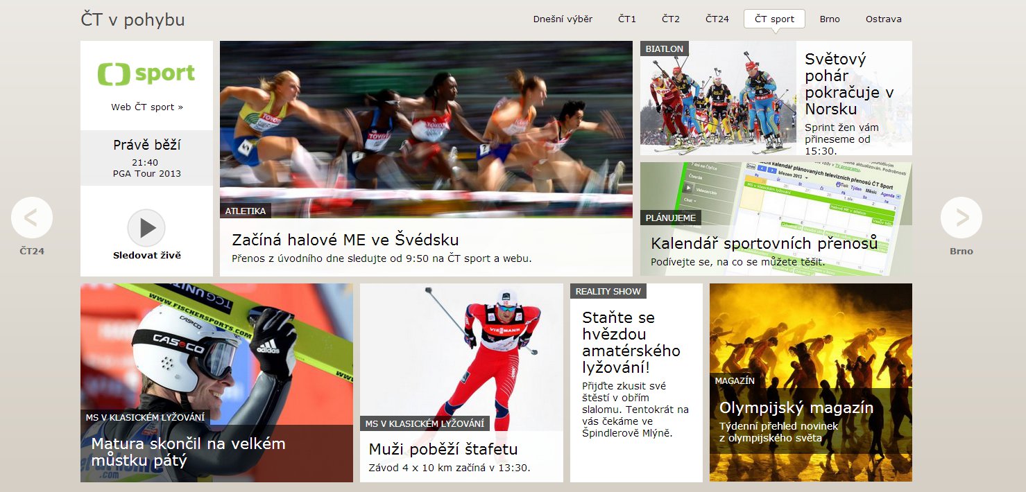 Nová podoba webů České televize sází na "systém karet"