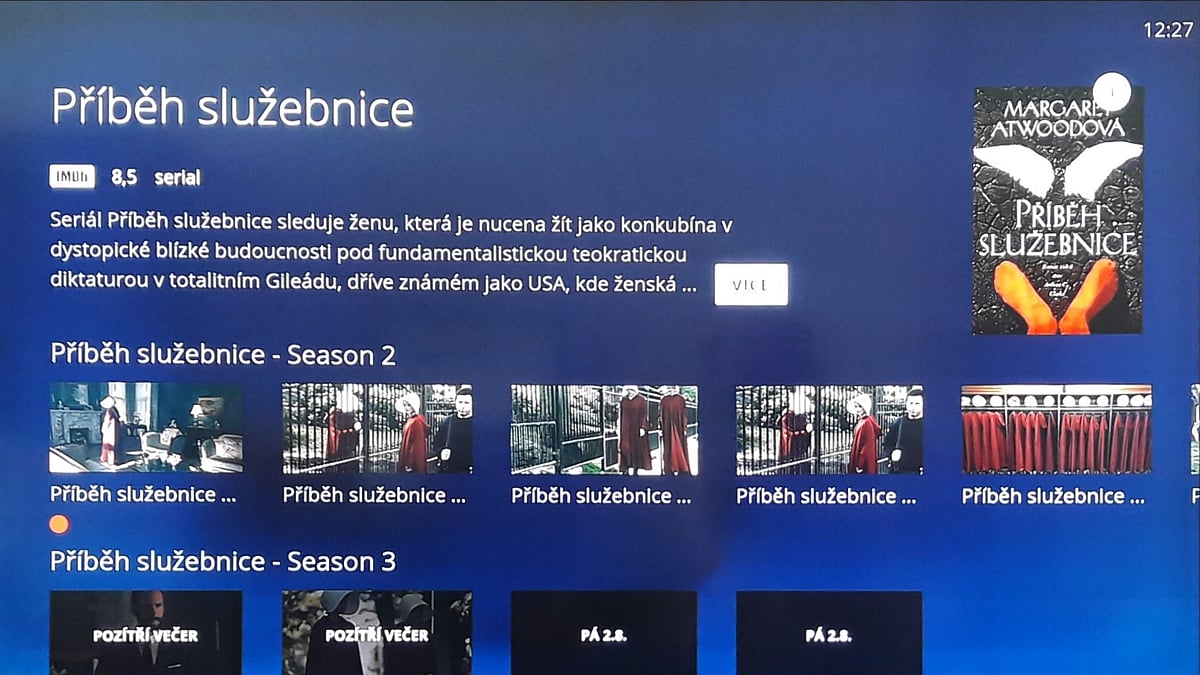 Zobrazení více sezon u seriálu