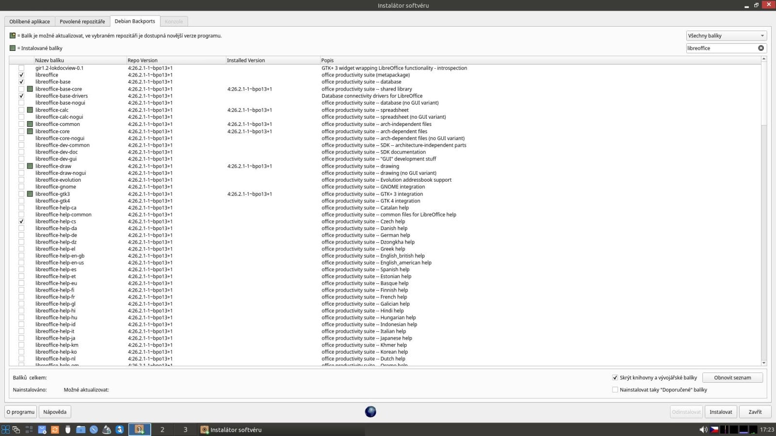 antiX na 32bitovém počítači