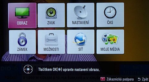Menu se v letošním roce nijak nezměnilo. I když… Toto je vlastně první televizor, který se mi od LG podařilo sehnat, takže to obecně platit vůbec nemusí.