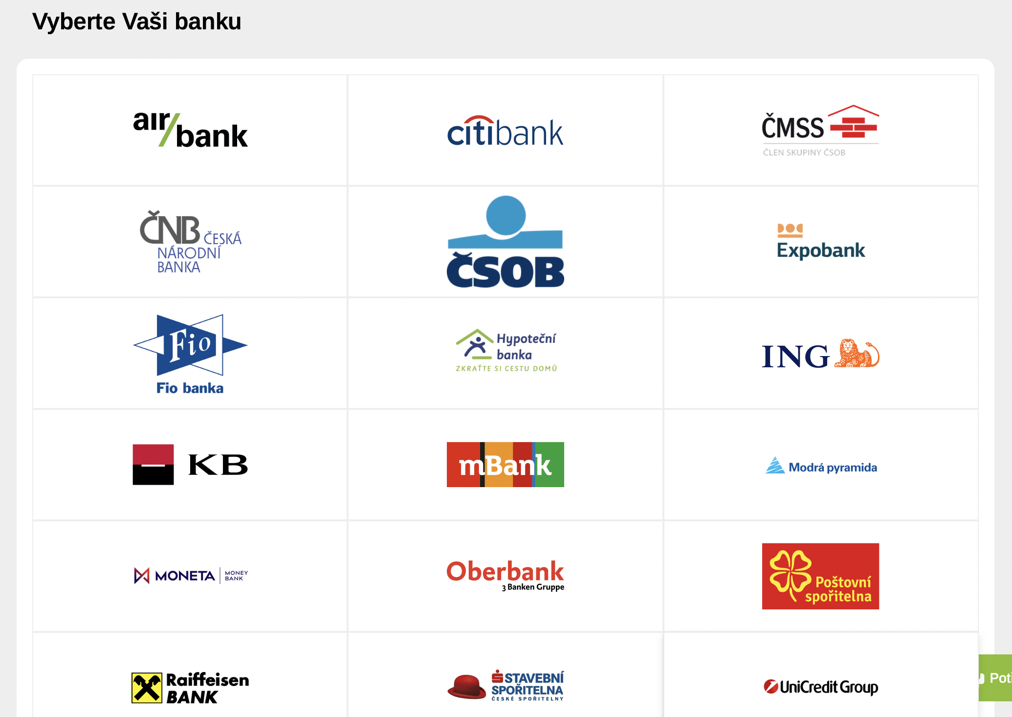 Výběr banky - Podvodný web napodobující web Exekutorské komory ČR
