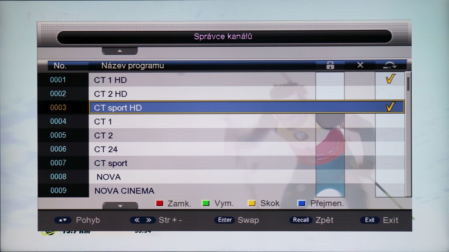 Di-Way T2-One HEVC - menu