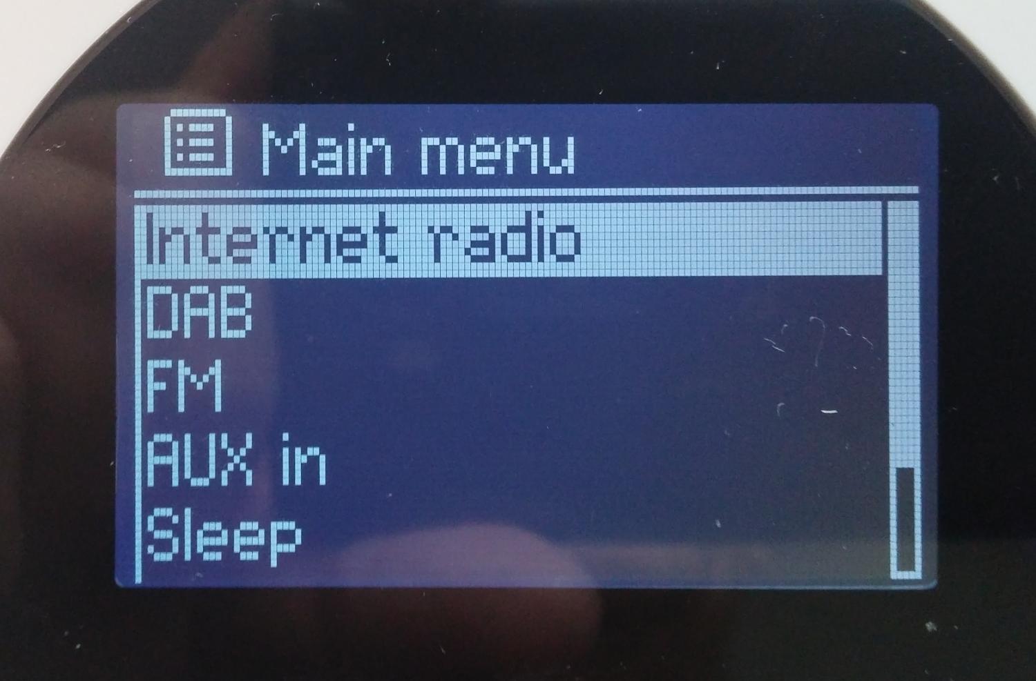 Philips AE8000 - DAB menu