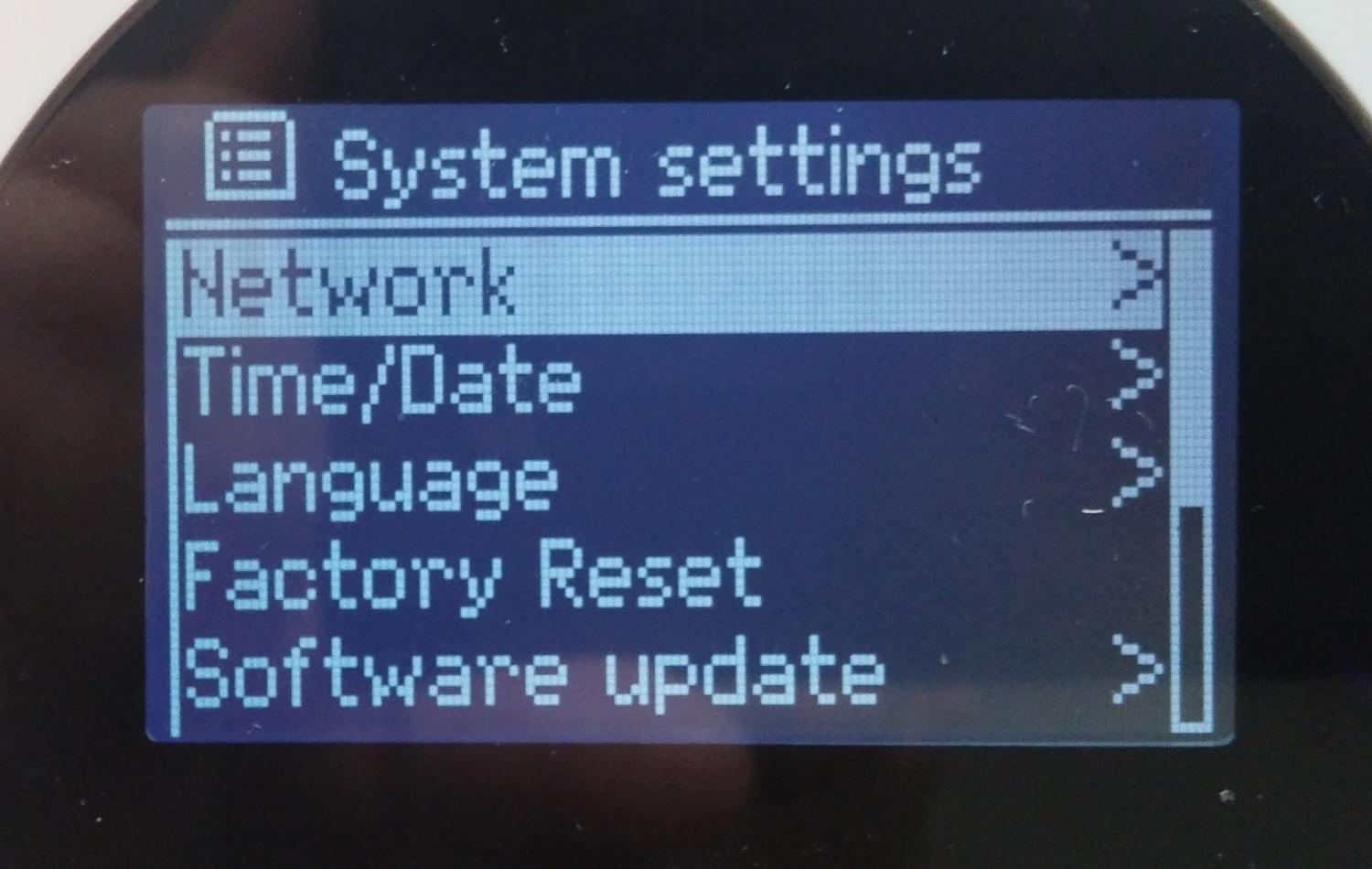 Philips AE8000 - DAB menu