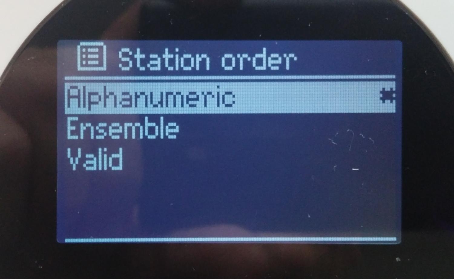 Philips AE8000 - DAB menu