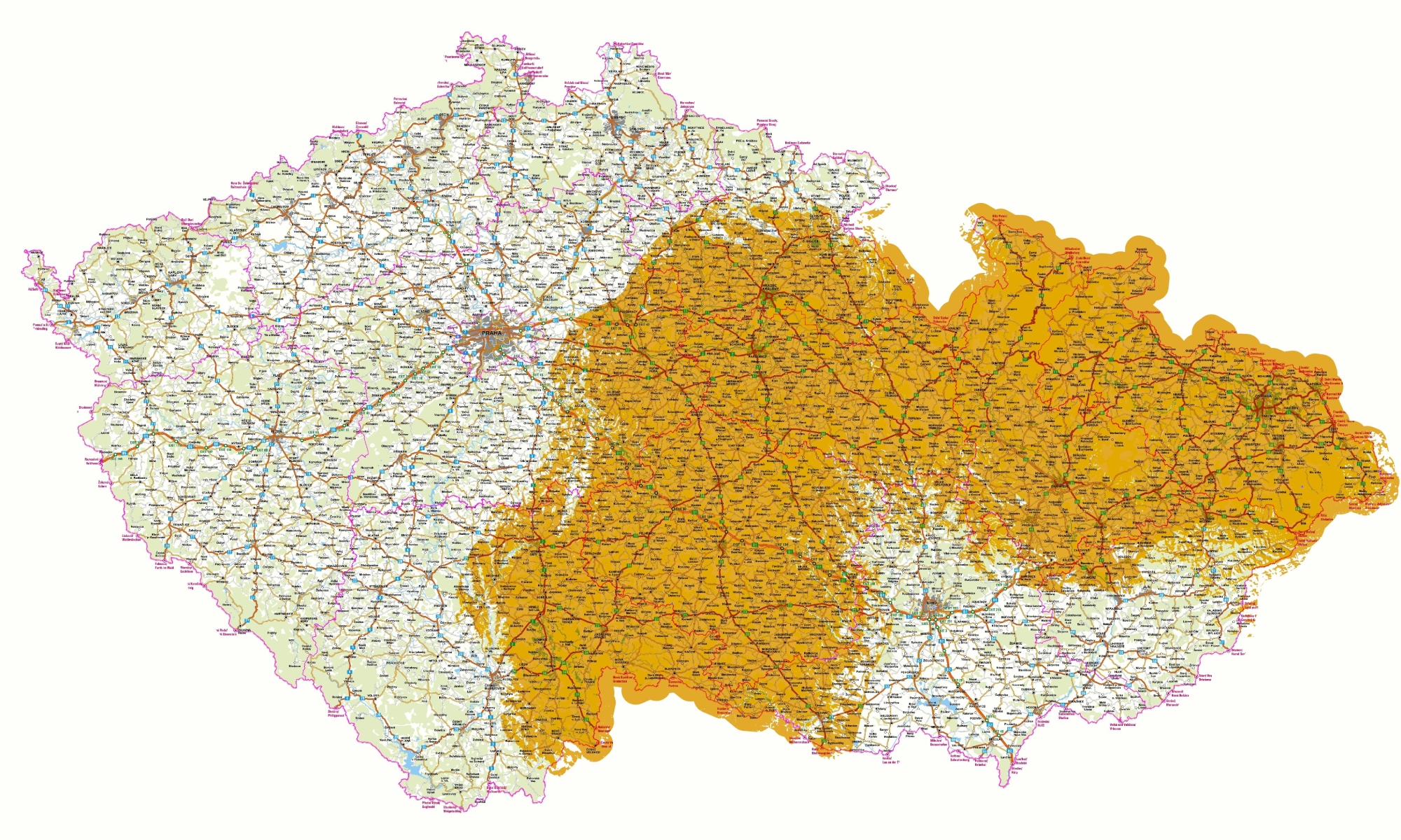 Oblast, kde se 27. srpna vypínají DVB-T vysílače