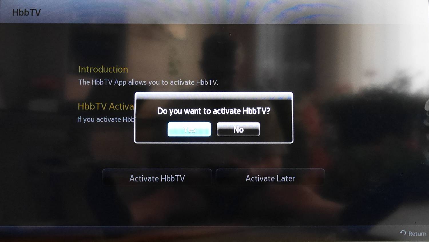 HbbTV na Samsung 40H6700
