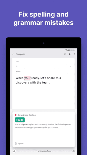 Grammarly (zdroj: play.google.com)