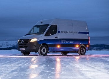 Wintererprobung Mercedes-Benz eSprinter in Schweden  Winter trials Mercedes-Benz eSprinter in Sweden