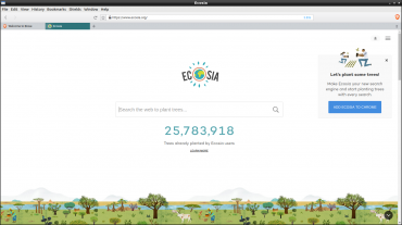 Vyhledávač Ecosia v prohlížeči Brave