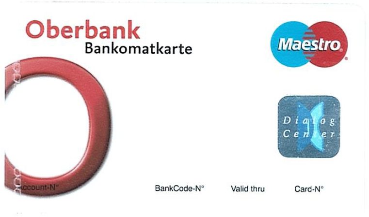 Platební karta Oberbank.