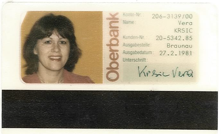 Platební karta Oberbank.