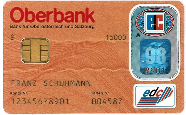 Platební karta Oberbank.