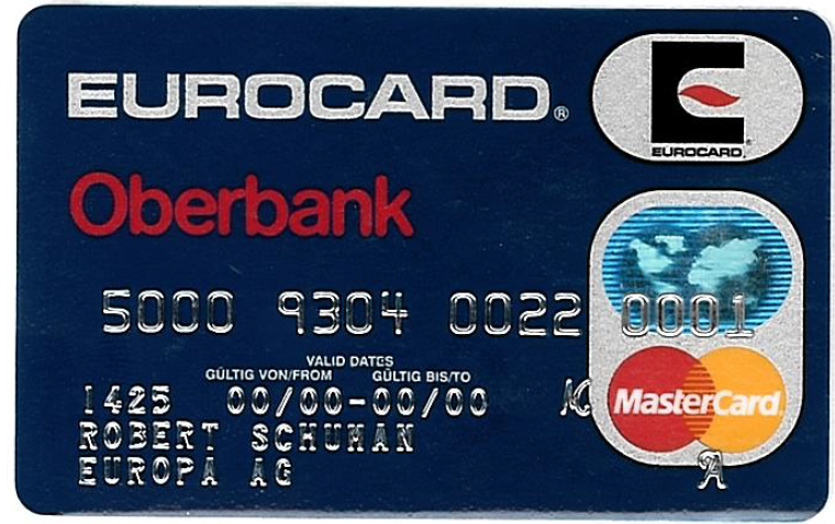 Platební karta Oberbank.