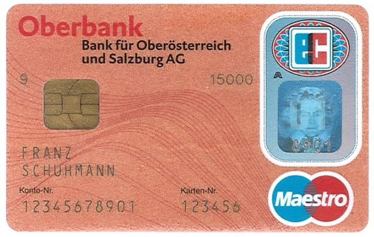 Platební karta Oberbank.