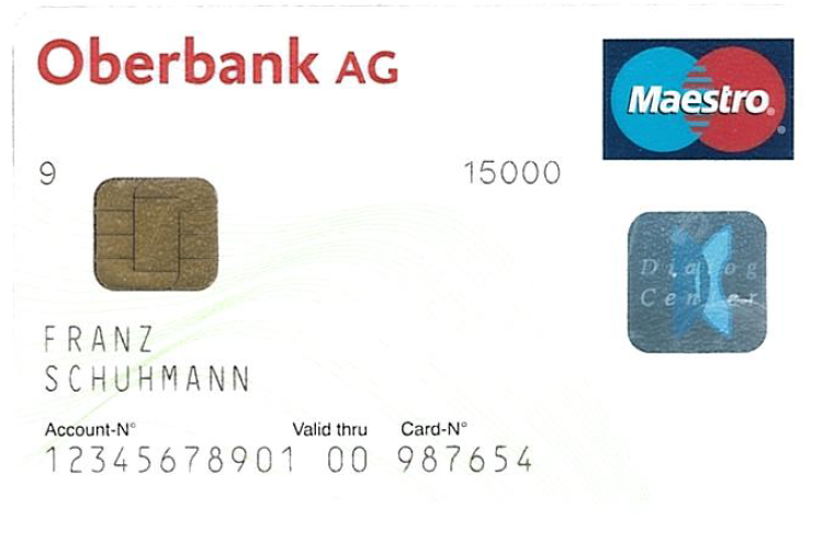 Platební karta Oberbank.