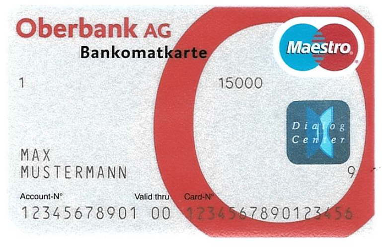 Platební karta Oberbank.