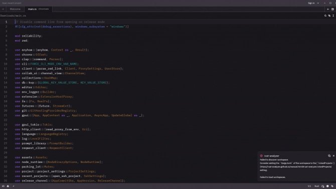 Zed editor