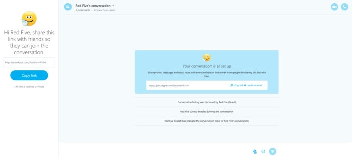 Skype for Web bez uživatelského jména