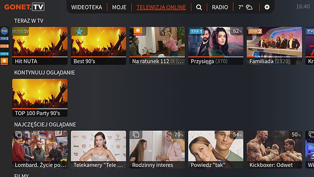 Polská verze služby goNET TV